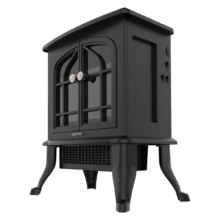 ReadyWarm 2000 Flames Chimenea eléctrica de pie con 2000 W de potencia, dos niveles de potencia, termostato ajustable y control de las llamas.