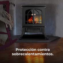 ReadyWarm 2000 Flames Camino elettrico freestanding con 2000 W di potenza, due livelli di potenza, termostato regolabile e controllo fiamma.