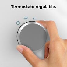 ReadyWarm 1500 Max Ceramic Design Riscaldatore da tavolo in ceramica bianca con 1500 W, termostato regolabile e 3 modalità di funzionamento.