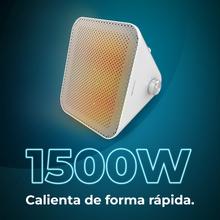 ReadyWarm 1500 Max Ceramic Design White Calefactor cerámico de sobremesa con 1500 W, termostato regulable y 3 modos de funcionamiento.