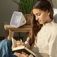 ReadyWarm 1500 Max Ceramic Design Branco Aquecedor de mesa em cerâmica com 1500 W, termóstato ajustável e 3 modos de funcionamento.