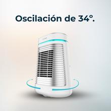 Riscaldatore da tavolo ReadyWarm 1550 Max Ceramic Rotate Smart White Ceramic da 1500 W, oscillazione, display digitale, termostato regolabile e 3 modalità di funzionamento.