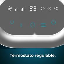 Riscaldatore da tavolo ReadyWarm 1550 Max Ceramic Rotate Smart White Ceramic da 1500 W, oscillazione, display digitale, termostato regolabile e 3 modalità di funzionamento.