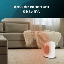 ReadyWarm 1570 Max Ceramic Smart White Chauffage de table en céramique de 1500 W, affichage numérique, thermostat réglable et 3 modes de fonctionnement.