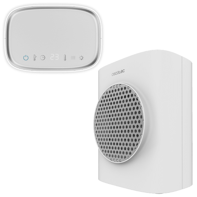 ReadyWarm 1570 Max Ceramic Smart White Calefactor cerámico de sobremesa con 1500 W, pantalla digital, termostato regulable y 3 modos de funcionamiento.