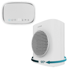 ReadyWarm 1570 Max Ceramic Rotate Smart White Calefactor cerámico de sobremesa con 1500 W,oscilación,pantalla digital, termostato regulable y 3 modos de funcionamiento.
