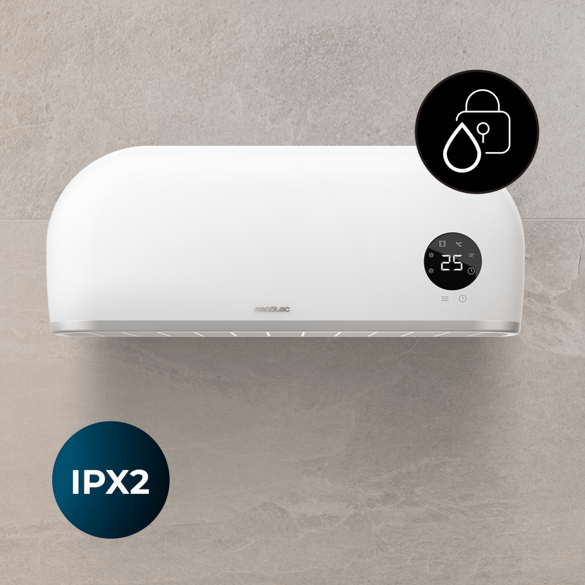 Cecotec Calefactor cerámico de baño ReadyWarm 2000 Max Box Ceramic con 2000  W, pantalla LED, mando a distancia y protección IPX2, 20 m2 : :  Hogar y cocina