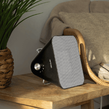 Radiateur de table ReadyWarm 1500 Max Ceramic Design Noir en céramique de 1500 W, thermostat réglable et 3 modes de fonctionnement.