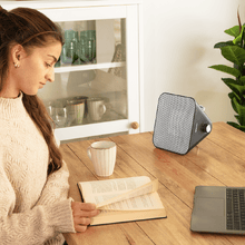 Radiateur de table ReadyWarm 1500 Max Ceramic Design Noir en céramique de 1500 W, thermostat réglable et 3 modes de fonctionnement.