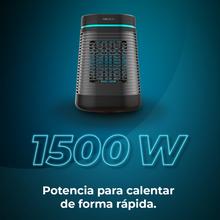 ReadyWarm 1550 Max Ceramic Rotate Smart Black Aquecedor de mesa em cerâmica com 1500 W, oscilação, display digital, termostato ajustável e 3 modos de operação.