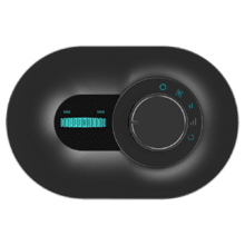 ReadyWarm 1550 Max Ceramic Rotate Smart Black Chauffage céramique de table avec 1500 W, oscillation, écran numérique, thermostat réglable et 3 modes de fonctionnement.