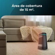 ReadyWarm 1550 Max Ceramic Rotate Smart Black Aquecedor de mesa em cerâmica com 1500 W, oscilação, display digital, termostato ajustável e 3 modos de operação.