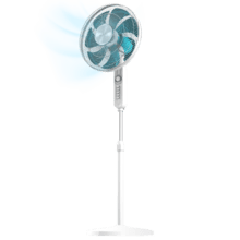 EnergySilence 610 Max Flow Ventilateur sur pied de 16" avec 70 W, minuterie, oscillation et hauteur réglable.