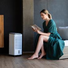 EnergySilence 3500 Cool Compact Condizionatore evaporativo da 65 W, capacità del serbatoio di 3,5 litri, 3 velocità e oscillazione.