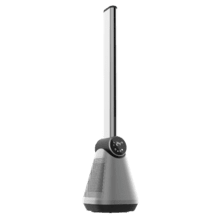 EnergySilence 9890 Skyline Bladeless Dark Ventilatore a torre senza pale da 39" con 50W, display a LED, controllo a sfioramento e a distanza, timer di 15 ore e oscillazione.