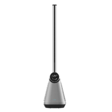 EnergySilence 9890 Skyline Bladeless Dark Ventilador de torre sin aspas de 39" con 50W, LED display, control táctil y remoto, temporizador 15 horas y oscilación.