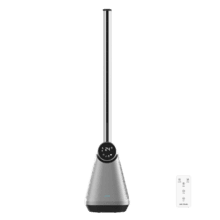 EnergySilence 9890 Skyline Bladeless Dark 39-Turmventilator ohne Flügel mit 50 W, LED-Display, Touch- und Fernsteuerung, 15-Stunden-Timer und Oszillation.