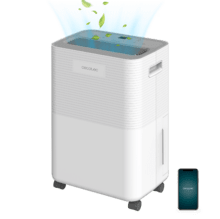 Déshumidificateur BigDry 8000 Expert Connecté 16 L/jour avec réservoir amovible de 2 L, contrôle WiFi, fonction séchage du linge et minuterie 24 heures.