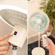 EnergySIlence FanLamp Ventilatore a piantana con anello luminoso a LED con motore a corrente continua e uscita dell'aria reversibile, potenza 36 W, touch control e telecomando, tre altezze regolabili.