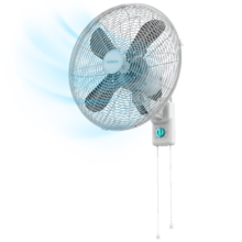 EnergySilence 4500 Power Wall Ventilador de pared de 18 ", con 50 W, 3 velocidades, 4 aspas y uso sencillo.