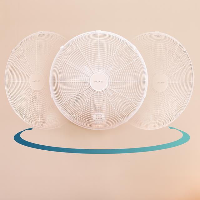 EnergySilence 4500 Power Wall Control Ventilateur mural de 16" et 50 W avec minuterie, contrôle à distance et écran.