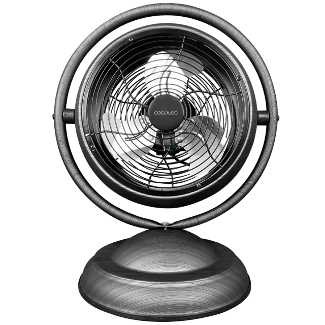 Ventilador de sobremesa Cecotec EnergySilence 1000 RetroDesk Wood vista frontal