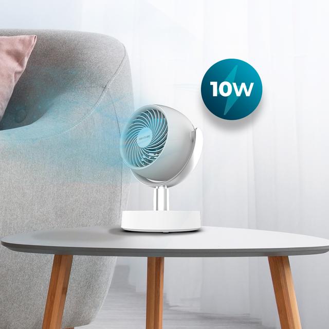 Ventilatore Da Tavolo Portatile Con Doppia Turbina, Batteria 8000 MAh, 3 Velocità Touch, Silenzioso, USB-C