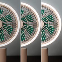 EnergySilence 8000 Portable Light Desk Ventilador de sobremesa de batería con 8000 mAh, oscilación 360º, aro de luz con 3 tonalidades y 4 velocidades.