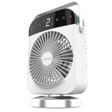 EnergySilence 600 DeskChill Smart Rotate Climatizador de sobremesa de 300 ml, control táctil, display digital, oscilación y temporizador.
