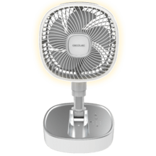 EnergySilence 1000 FoldAir Portable Ventilateur portable pliable avec 8000 mAh, oscillation et contrôle tactile, avec lumière.