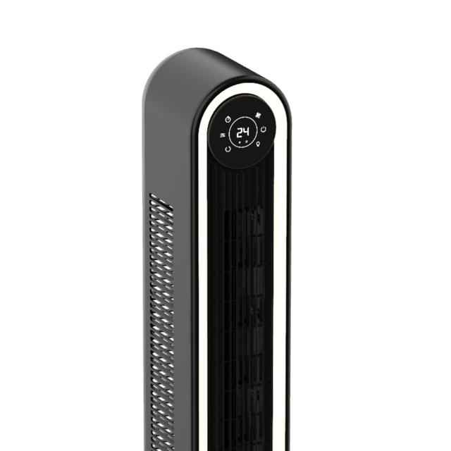 EnergySilence 9090 Skyline Smart Light Ventilateur colonne de 60 W et 42” avec télécommande, contrôle tactile, écran LED, minuterie et oscillation.