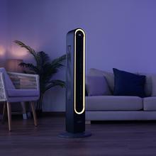 EnergySilence 9090 Skyline Smart Light Ventilador de torre con luz de 60 W y 42" con mando a distancia, control táctil, pantalla LED, temporizador y oscilación.