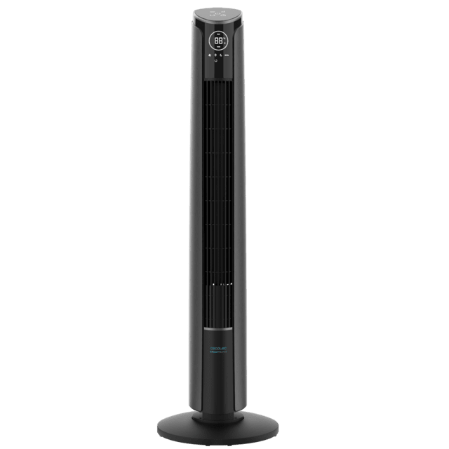 EnergySilence 9250 Skyline Smart Tilt Ventilateur colonne de 42" et 45 W avec inclinaison réglable, oscillation, minuterie, contrôle tactile et à distance et écran numérique.