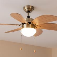 EnergySilence Aero 360 Gold&Wood 50 W 36" Deckenventilator mit Lampe, 3 Geschwindigkeiten, 6 umkehrbare Flügel, Winter-Sommer-Modus und einfache Bedienung.