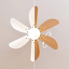 EnergySilence Aero 360 Gold&Wood Ventoinha de teto de 50 W e 42’’ com candeeiro, 3 velocidades, 6 pás reversíveis, modo Inverno/Verão e utilização fácil.