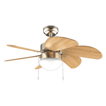 EnergySilence Aero 360 Gold&Wood 50 W 36" Deckenventilator mit Lampe, 3 Geschwindigkeiten, 6 umkehrbare Flügel, Winter-Sommer-Modus und einfache Bedienung.