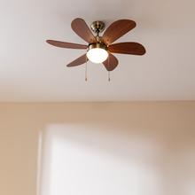 EnergySilence Aero 365 Gold&Wood Ventilatore da soffitto, 50 W e 36” con lampada, 3 velocità, 6 pale reversibili, modalità winter-summer con uso facile.