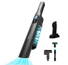 Conga Rockstar Micro+ Turbo Aspiradora de mano con motor Digital Brushless de 210 W y 20 kPa de poder de succión. Autonomía de hasta 40 minutos. Dos modos de potencia. Con accesorio 2en1, con accesorio de tapicerías, el accesorio motorizado de tapicerías y colchones y el soporte de pared.