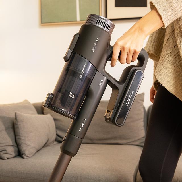 Conga Rockstar Deepclean Flex Aspirador escoba sin cables sin bolsa 3 en 1 con potencia 215 W. 21 kPa. 40 minutos de autonomía. Cepillo Jalisco. Depósito de 500 ml. Tubo flexible. Ciclón paralelo