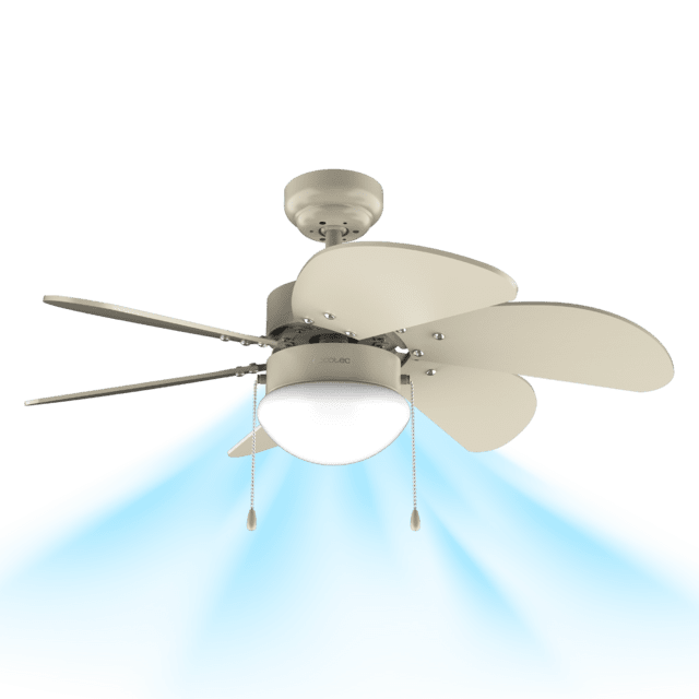EnergySilence Aero 3599 Vision Full SunLight Ventilador de techo de 50 W y 36” con lámpara, 6 aspas, modo winter-summer y uso sencillo.