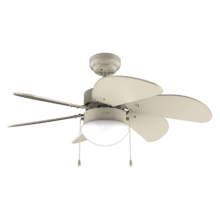EnergySile Aero 3600 Visi Full SunLight Ventilatore da soffitto, 50 W e 36” con lampada, 3 velocità, 6 pale reversibili, modalità winter-summer con uso facile.