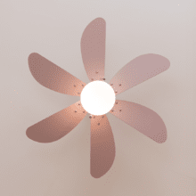 EnergySile Aero 3600 Vision Full Purple Ventilatore da soffitto, 50 W e 36” con lampada, 3 velocità, 6 pale reversibili, modalità winter-summer con uso facile.