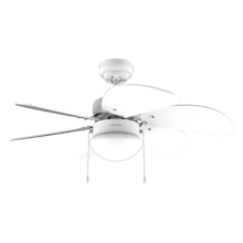 EnergySile Aero 3600 Vision Full White 50 W 36" Deckenventilator mit Lampe, 3 Geschwindigkeiten, 6 umkehrbare Flügel, Winter-Sommer-Modus und einfache Bedienung.
