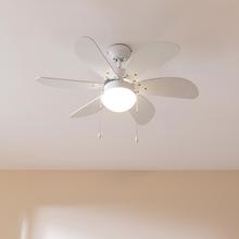 EnergySile Aero 3600 Vision Full White Ventilatore da soffitto, 50 W e 36” con lampada, 3 velocità, 6 pale reversibili, modalità winter-summer con uso facile.