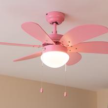 EnergySilence Aero 3600 Vision Full Pink Ventilateur de plafond de 50 W et 36” avec lampe, 3 vitesses, 6 pales réversibles et mode hiver-été. Facile à utiliser.