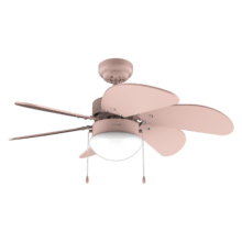 EnergySilence Aero 3600 Vision Full Pink Ventilatore da soffitto, 50 W e 36” con lampada, 3 velocità, 6 pale reversibili, modalità winter-summer con uso facile.