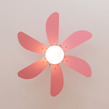 EnergySilence Aero 3600 Vision Full Pink 50 W 36" Deckenventilator mit Lampe, 3 Geschwindigkeiten, 6 umkehrbare Flügel, Winter-Sommer-Modus und einfache Bedienung.