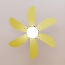 EnergySile Aero 3600 Vision Full Yellow Ventilateur de plafond de 50 W et 36” avec lampe, 3 vitesses, 6 pales réversibles et mode hiver-été. Facile à utiliser.