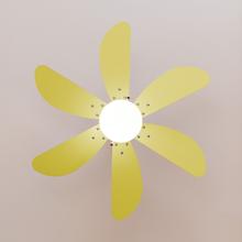 EnergySile Aero v3600 Vision Full Yellow Ventilatore da soffitto, 50 W e 36” con lampada, 3 velocità, 6 pale reversibili, modalità winter-summer con uso facile.