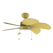 EnergySile Aero 3600 Vision Full Yellow Ventilateur de plafond de 50 W et 36” avec lampe, 3 vitesses, 6 pales réversibles et mode hiver-été. Facile à utiliser.